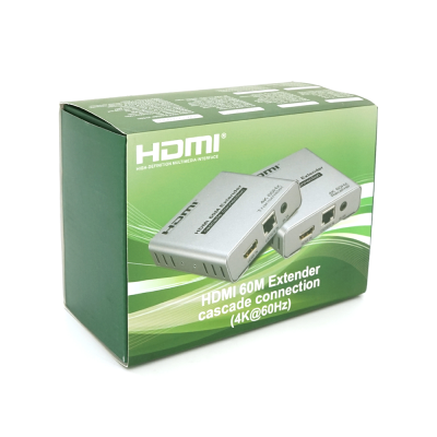 Одноканальний активний подовжувач HDMI сигналу кабелем UTP. Дальність передачі: до 120 метрів, cat5e/cat6e підтримка 4K60HZ Одноканальний активний подовжувач HDMI сигналу кабелем UTP. Дальність передачі: до 120 метрів, cat5e/cat6e підтримка 4K60HZ