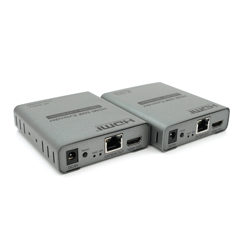 Одноканальний активний подовжувач HDMI сигналу кабелем UTP. Дальність передачі: до 120 метрів, cat5e/cat6e підтримка 4K60HZ