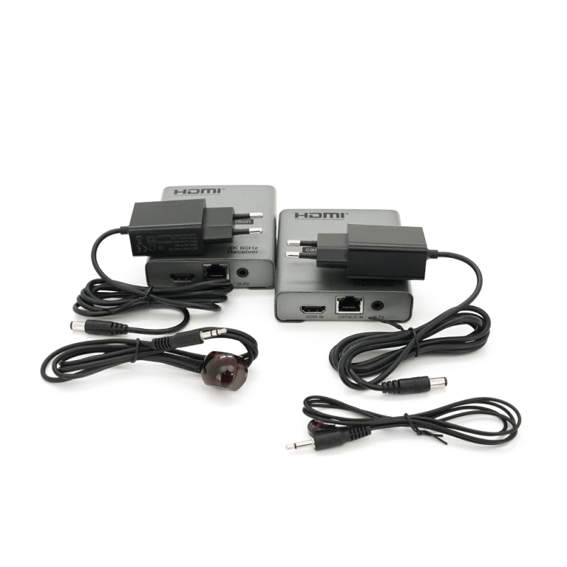 Одноканальний активний подовжувач HDMI сигналу кабелем UTP. Дальність передачі: до 120 метрів, cat5e/cat6e підтримка 4K60HZ