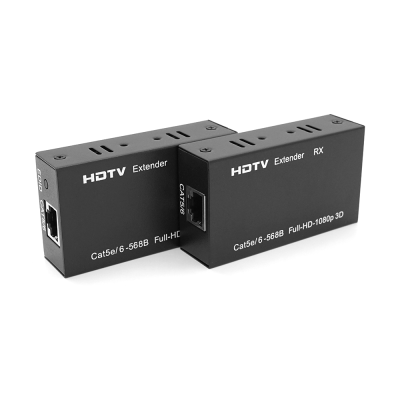 Одноканальний активний подовжувач HDMI сигналу кабелем UTP. Дальність передачі: до 60метрів, cat5e/cat6e 1080P/3D, Black