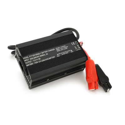 Зарядний пристрій для акумуляторів AGM 12V, 15A, + крокодили, 135x90x50mm Зарядний пристрій для акумуляторів AGM 12V, 15A, + крокодили, 135x90x50mm