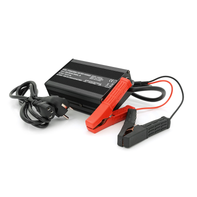 Зарядний пристрій для акумуляторів AGM 24V, 10A, крокодили,135x90x50mm