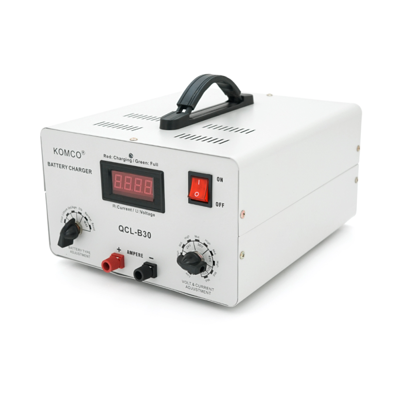 Зарядний пристрій для акумуляторів QCL-B30, AGM/LiFePO4, output:12-72V, 5А-40А, крокодили, 290x247x157mm