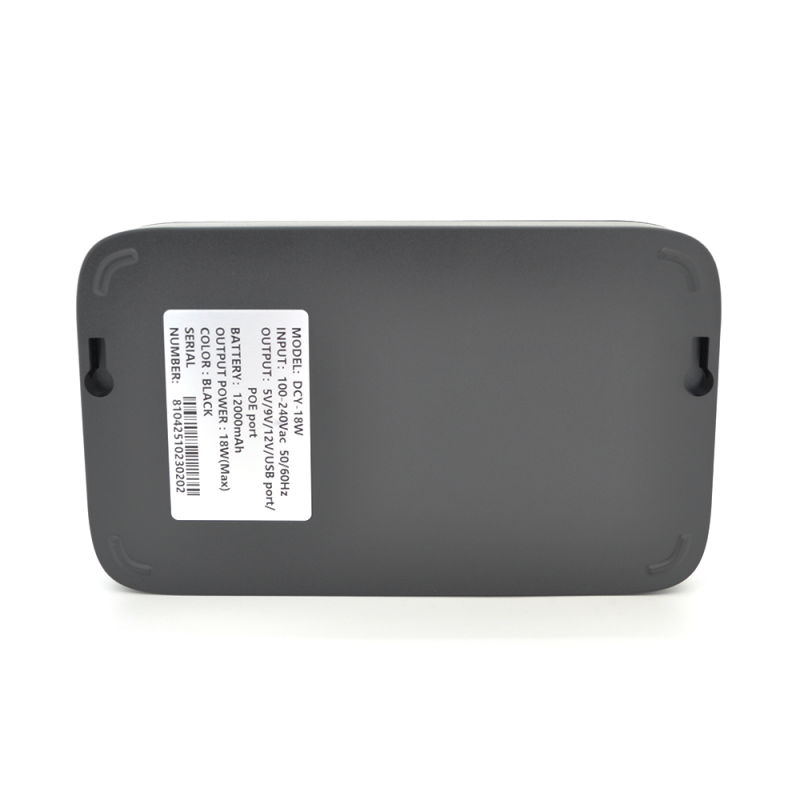 ДБЖ UPS-18W DC1018P для роутерів/комутаторів/PON/POE-430, 5//9/12V, 1A, 12000MAh(4*3000MAh), Black, BOX