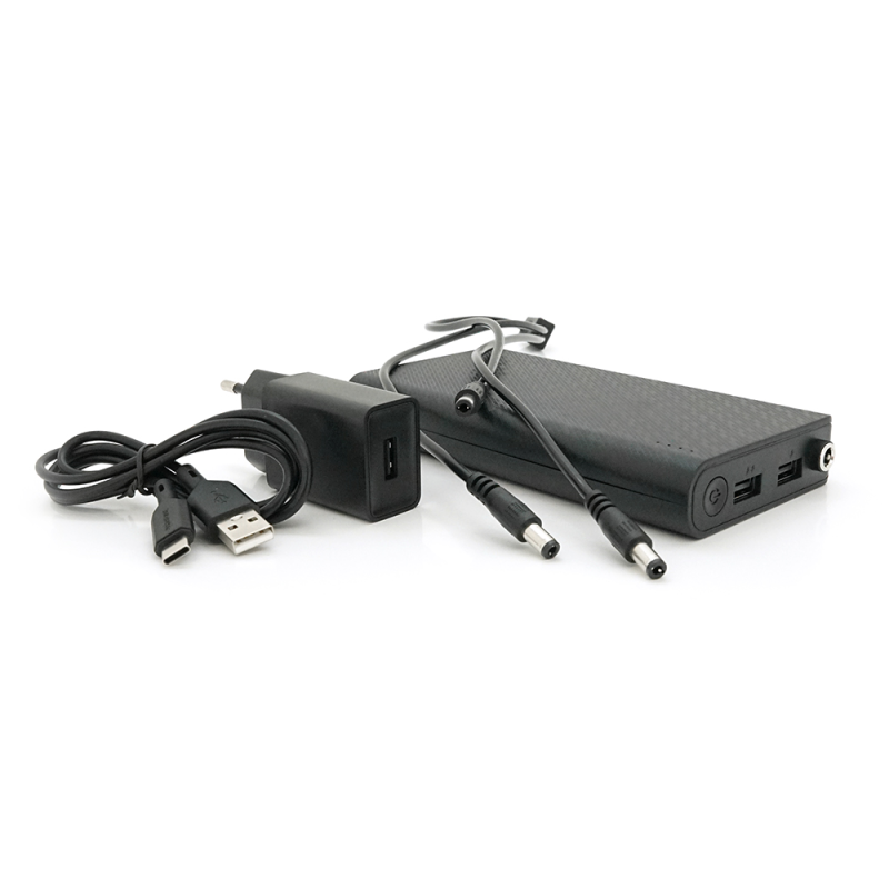 ДБЖ UPS-24W DC1024P для роутерів, Output: USB 5V/2A, DC9V,2.7A/12V,2A, 14000mAh(7*2000mAh), 155х75х23мм, 460грам, Black, BOX
