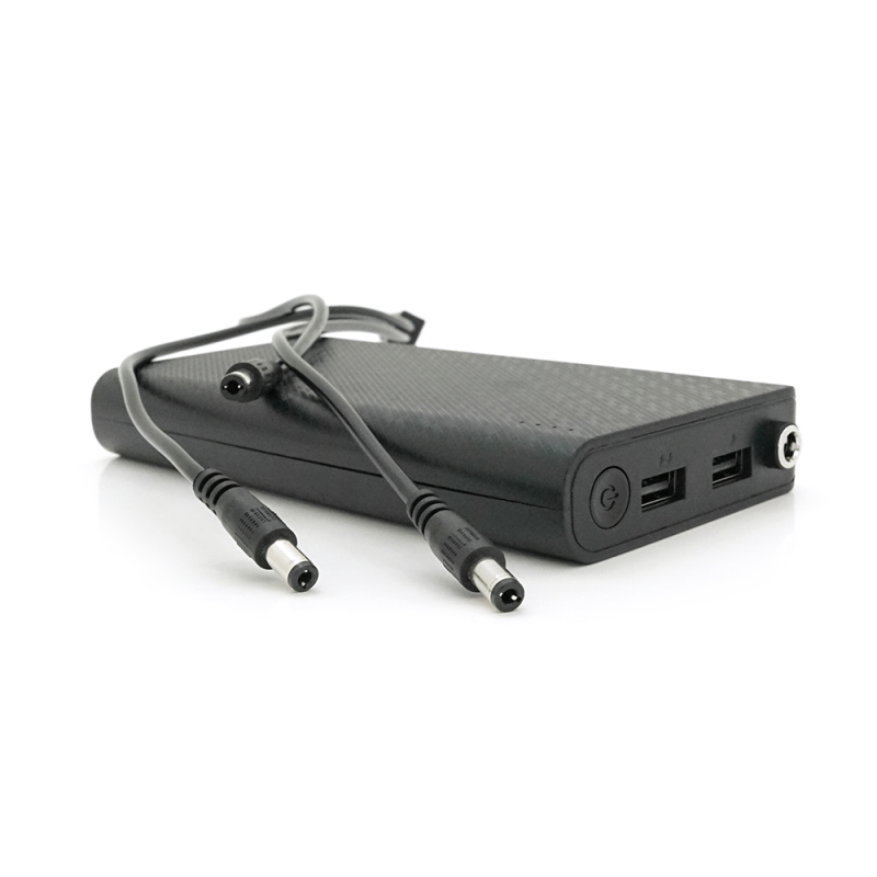 ДБЖ UPS-24W DC1024P для роутерів, Output: USB 5V/2A, DC9V,2.7A/12V,2A, 14000mAh(7*2000mAh), 155х75х23мм, 460грам, Black, BOX