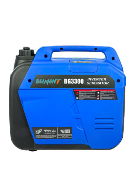 Генератор інверторний БЕНЗИНОВИЙ BELMONT BG3300 (3,3 kW), однофазний, 220V, 50Hz, об'єм бака 4л, ручний запуск