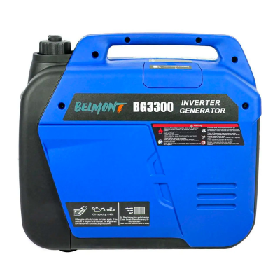 Генератор інверторний БЕНЗИНОВИЙ BELMONT BG3300 (3,3 kW), однофазний, 220V, 50Hz, об'єм бака 4л, ручний запуск