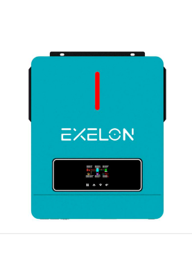 Гібридний інвертор Exelon ECP-6200/48, 6200VA, 48V, струм заряду 0-120A, MPPT (60-450VDC, 22A), 420x350x110mm, 8.9 kg