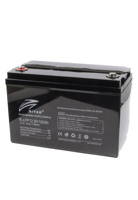 Акумуляторна батарея з bluetooth та підігрівом Ritar LiFePO4 12,8V 100Ah 1280Wh (330 х 172 х 214 мм), 13kg Q1