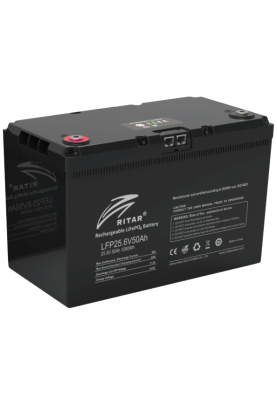 Акумуляторна батарея з bluetooth Ritar LiFePO4 25.6V 50Ah 1280Wh (330 х 172 х 214 мм), 11kg Q1