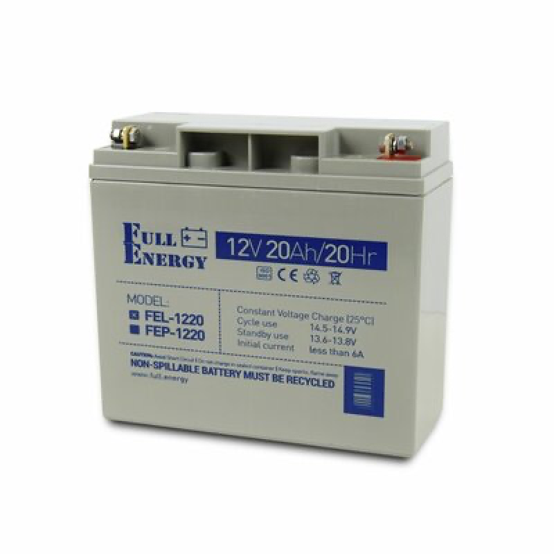 Акумуляторна батарея Full Energy FEL-1220 12V/20 Ah, 181x165x77 мм, 5,9 кг