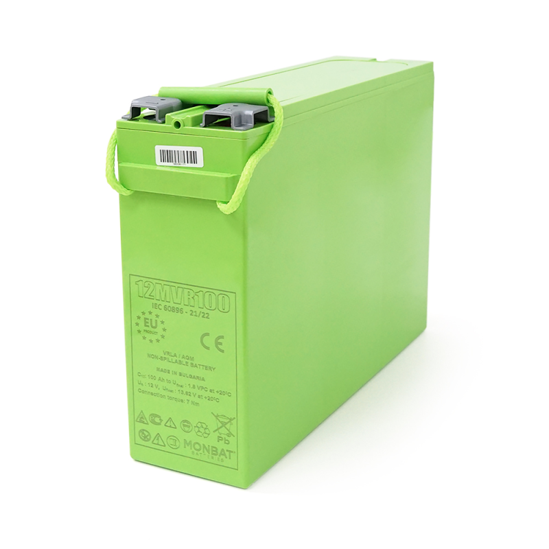 Акумуляторна батарея MONBAT FRONT TERMINAL 12MVR100 AGM 12V/100 Ah, 398x110x286 мм, 32,9 кг