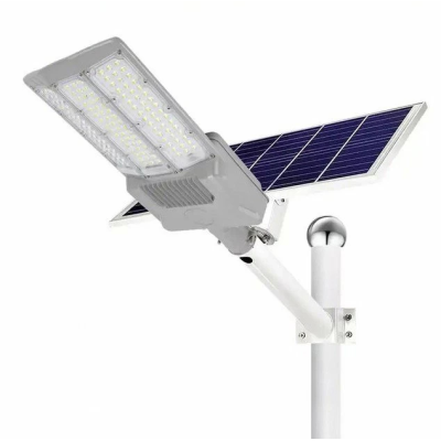 Вуличний ліхтар Vargo HYBRID Solar із сонячною батареєю+220V на стовп 3VPP, 1 режим, 300W, ip65, вбудований акумулятор 15000mah, White, Box