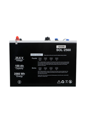 Акумуляторна батарея SOLINVED LiFePO4 25,6V 100Ah, 360x260x250mm, 22.9kg