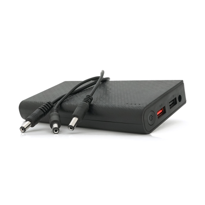 Портативний Power Bank 18W для роутерів, Output: USB 5V/2A, DC9V,2.7A/12V1.5A, 21000mAh(7*3000mAh), 155х75х23мм, 460грам, Black, BOX
