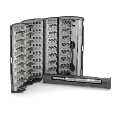 Набір SW-8180 викрутка +біти 128+лопатка+ гнучкий подовжувач, довжина тримача 120 мм, біти S2 магнітна, алюміній, 780грам, Case