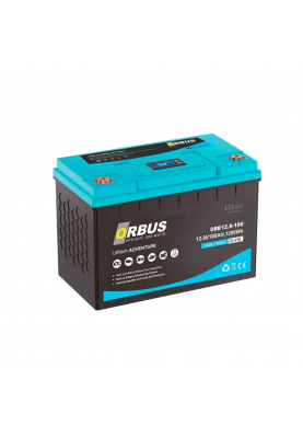 Акумуляторна батарея ORBUS LiFePO4 12,8V 100Ah, 300x160x210 mm, 13.5kg