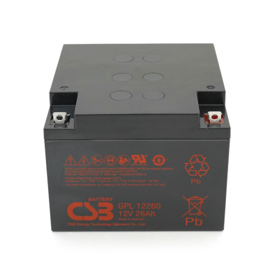 Акумуляторна батарея CSB GPL12260, 12V 26Ah (166х175х125 мм), Q2/72 (В'ЄТНАМ) Акумуляторна батарея CSB GPL12260, 12V 26Ah (166х175х125 мм), Q2/72 (В'ЄТНАМ)