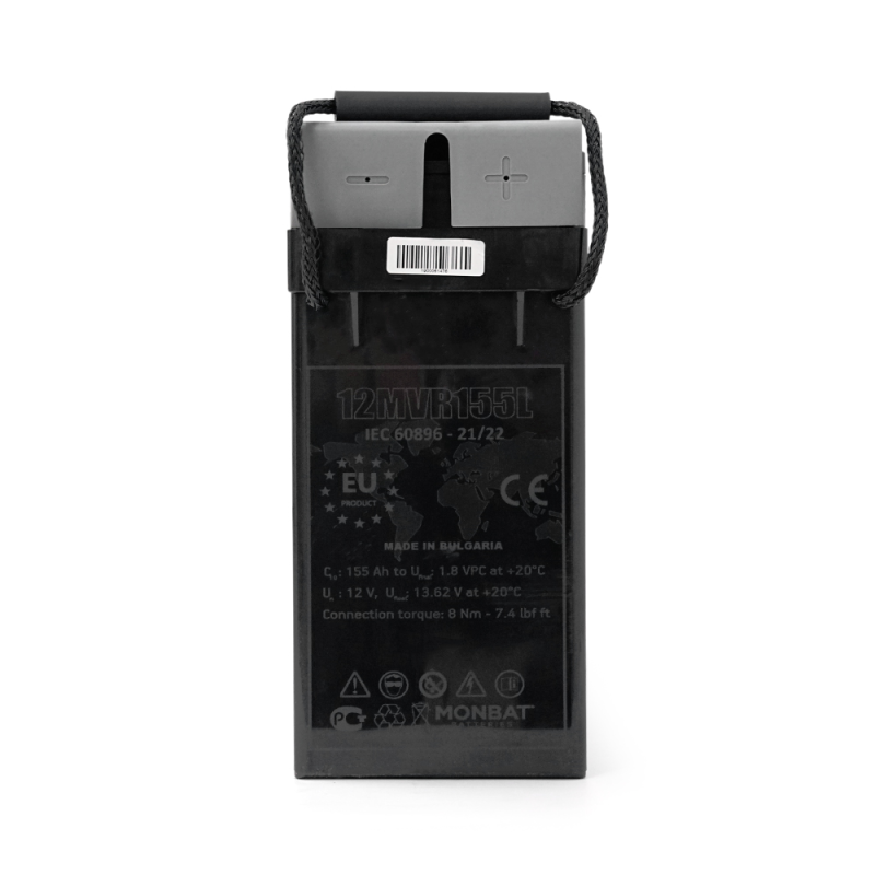 Акумуляторна батарея MONBAT FRONT TERMINAL 12MVR155L AGM 12V/155 Ah, 555x125x276 мм, 50,8 кг