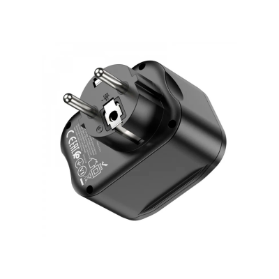 Мережевий фільтр HOCO NS3 на 1 розетку + 2 USB + USB-C, 20W, 220В, Black Мережевий фільтр HOCO NS3 на 1 розетку + 2 USB + USB-C, 20W, 220В, Black