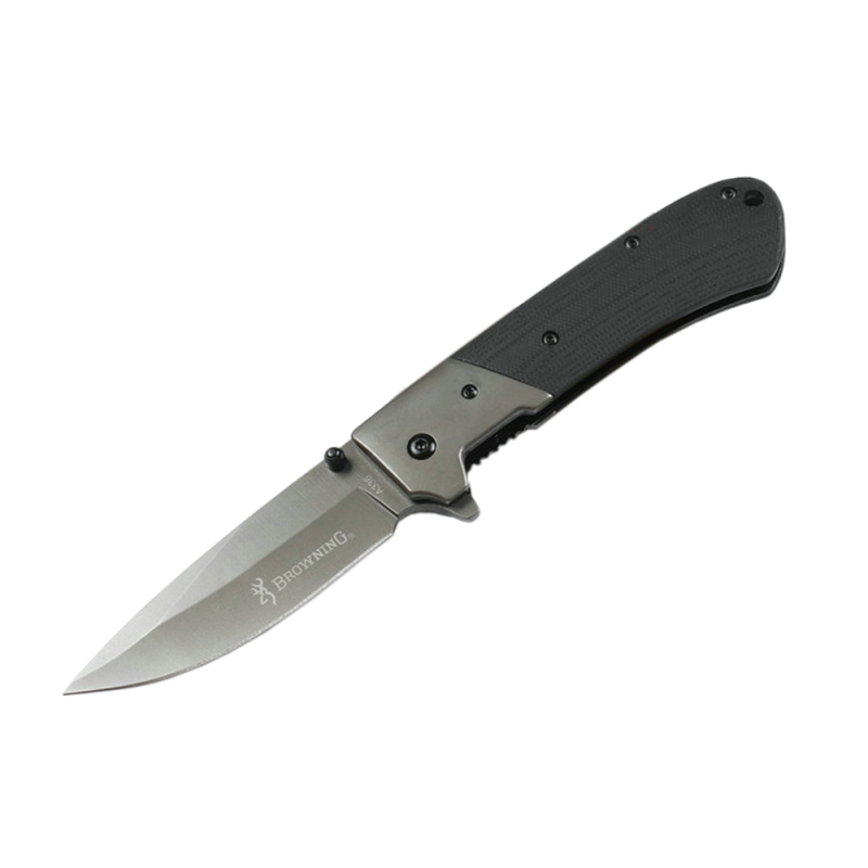 Ніж складний Browning-A336, ручка сталь, довжина 212 мм, 170 гр, Black, Box