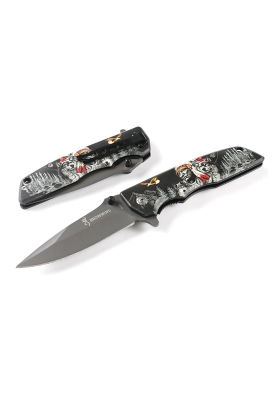 Ніж складаний Browning-DA80-1, ручка сталь з малюнком, довжина 225 мм, 265 гр, Box