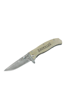 Ніж складний Browning-F107 Damascus, ручка дамаська сталь, довжина 178 мм, 160 гр, Box