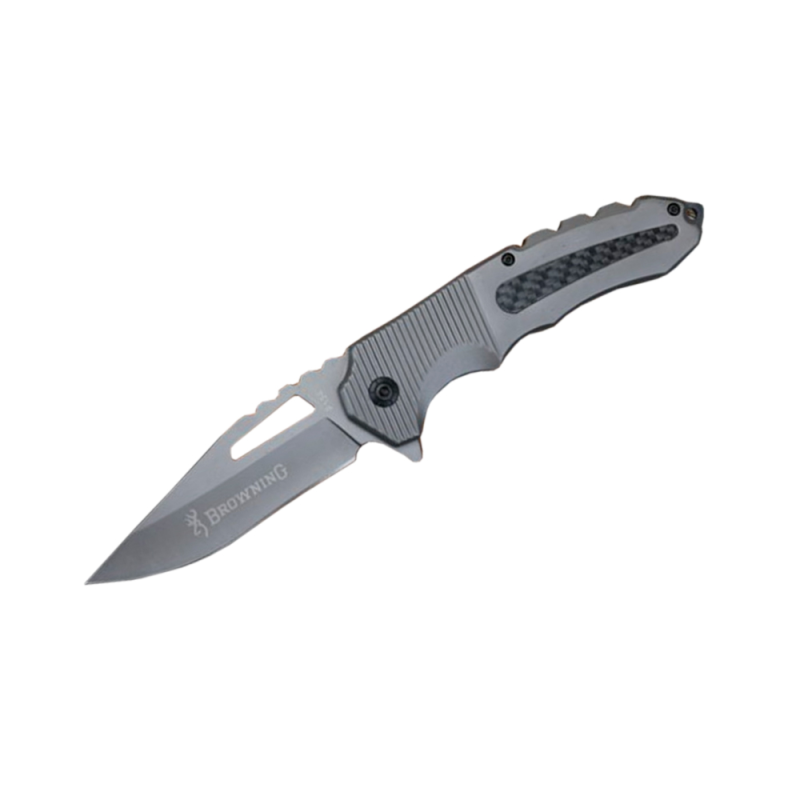 Ніж складний Browning-F134, ручка сталь + карбон, довжина 221 мм, 250 гр, Box