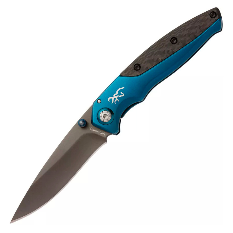 Ніж складний Browning-HC001 Blue, ручка сталь, довжина 220 мм, 250 гр, Box