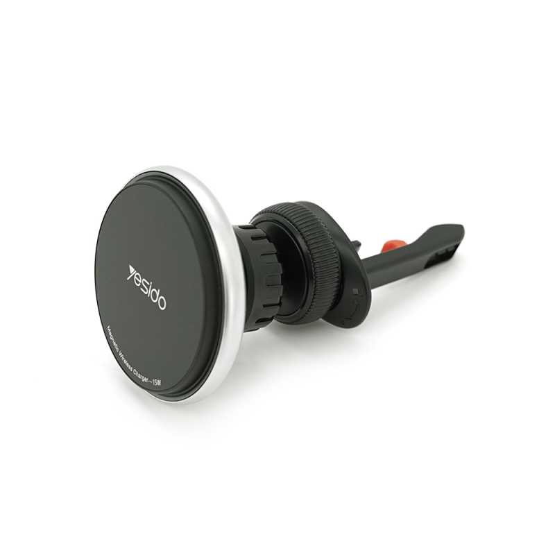 Автотримач Yesido C132+ Wireless Charging 15W, кріплення на торпеду, магніт, Black, Box