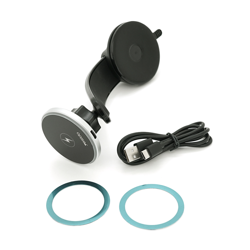 Автотримач Yesido C292+ Wireless Charging 15W, кріплення на торпеду, магніт, Black, Box