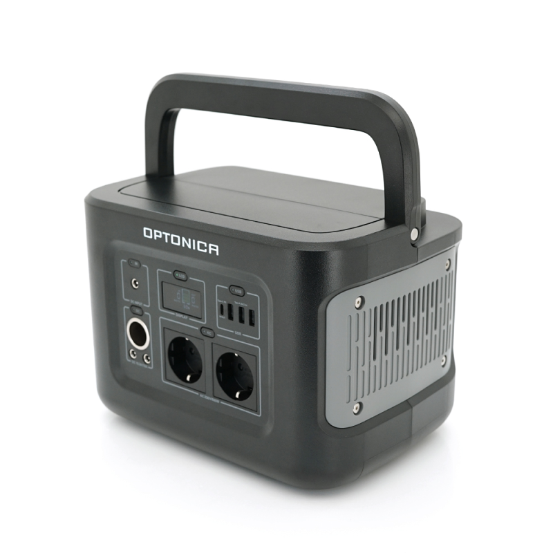 Зарядна станція Optonica B600-A1. Ємність 512Wt/h, Потужність 600Вт. Out:2xAC230, 2хDC13.3V/10A, USB-3x5V/2.4A, Type-C 100W(PD), 290х210х204мм. 7.9кг