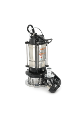 Занурювальний насос, 370W, 220V, до 1.5 м³/год, підйом до 16 м, 25мм, нержавіюча сталь + перехідник