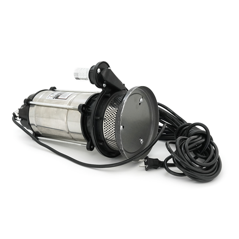 Занурювальний насос, 550W, 220V, до 2 м³/год, підйом до 13м, 25мм, нержавіюча сталь, 375х195х200мм, 4,380кг + перехідник
