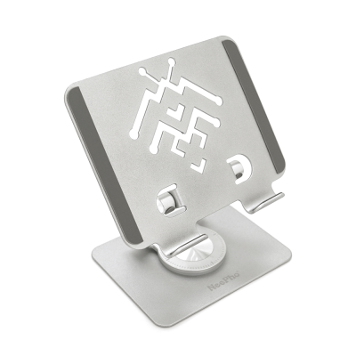 Настільна підставка для планшета NeePho NP-T2, кут нахилу до 90 °, поворот 360 °, корпус метал, 150х125мм, 0,55 кг, Silver, Box