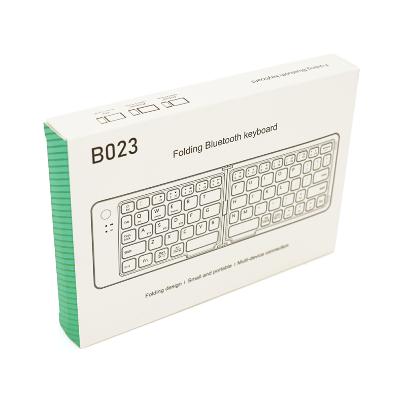 Клавіатура бездротова B023, розкладна, 67 клавіш, (Eng/Pyc), 2.4G, 280x92mm, Black, Box