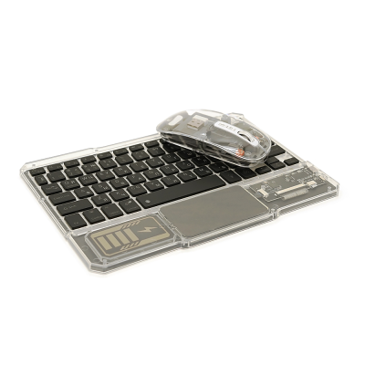 Бездротовий комплект YT-KB333 (KB+Mouse), (Eng / Pyc), 2.4G, 78 клавіш, Black/Transparent, Box Бездротовий комплект YT-KB333 (KB+Mouse), (Eng / Pyc), 2.4G, 78 клавіш, Black/Transparent, Box