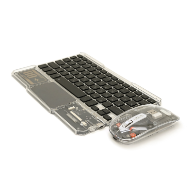 Бездротовий комплект YT-KB333 (KB+Mouse), (Eng / Pyc), 2.4G, 78 клавіш, Black/Transparent, Box Бездротовий комплект YT-KB333 (KB+Mouse), (Eng / Pyc), 2.4G, 78 клавіш, Black/Transparent, Box
