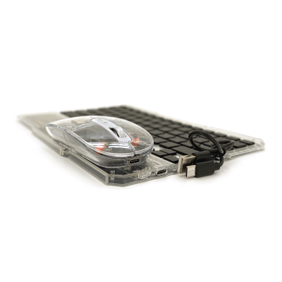 Бездротовий комплект YT-KB333 (KB+Mouse), (Eng / Pyc), 2.4G, 78 клавіш, Black/Transparent, Box Бездротовий комплект YT-KB333 (KB+Mouse), (Eng / Pyc), 2.4G, 78 клавіш, Black/Transparent, Box