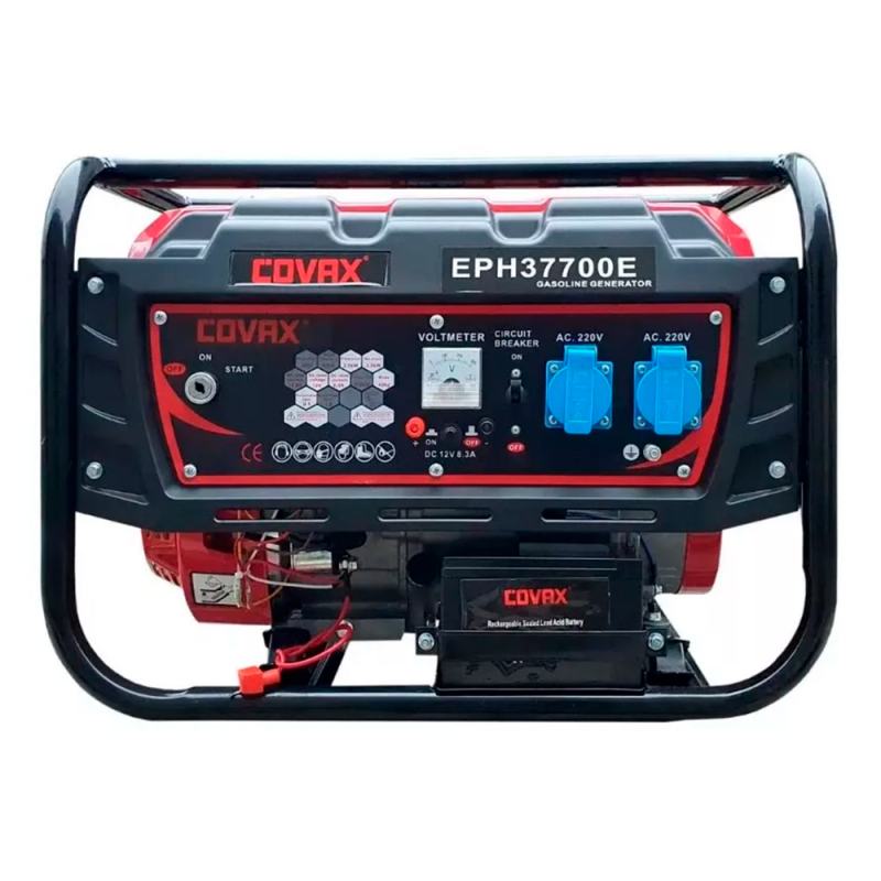 Генератор бензин COVAX ЕРН37700Е, однофазний 220V, 50Hz, 2,8KVA(3,0KW), об'єм 15л