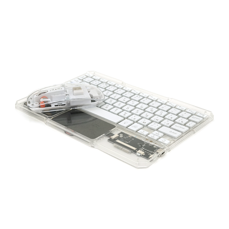 Бездротовий комплект YT-KB333 (KB+Mouse), (Eng / Pyc), 2.4G, 78 клавіш, White/Transparent, Box