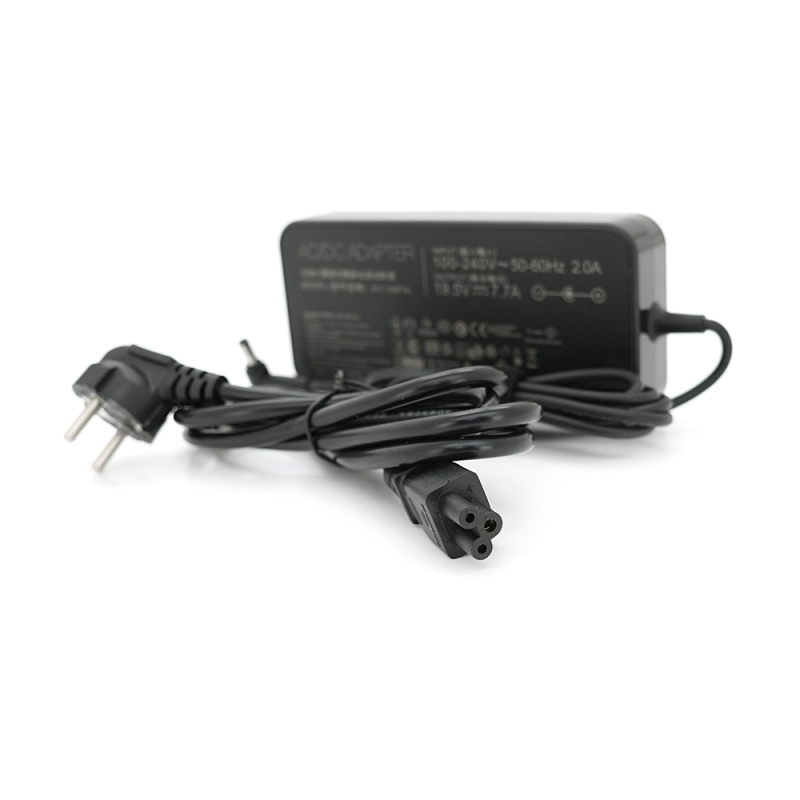 Блок живлення MERLION для ноутбука ASUS 19.5V 7.7А штекер 5.5*2.5мм, довжина 0,9м + кабель живлення