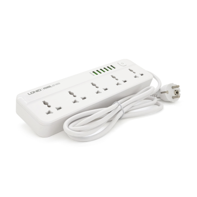 Мережевий фільтр LDNIO SС5614, 5 Розеток + 6 USB, 2 м, перетин 3х0, 75мм, White, Box