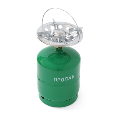 Газовий балон GL-7.2 3кг(7,2л), тиск 18BAR + пальник 20354, Green, Q4