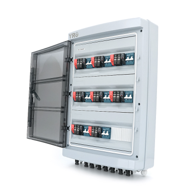 Комбінатор для сонячних систем YRPVB-8/8CB DC600V з блискавкозахистом (8 входів/8 виходів) (струм 32А 600В)