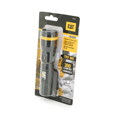 Ліхтарик ручний CAT CT2500, 300LM, 1 режим, корпус-алюміній, водостійкий, ударостійкий, живлення 3+ААА, Blister