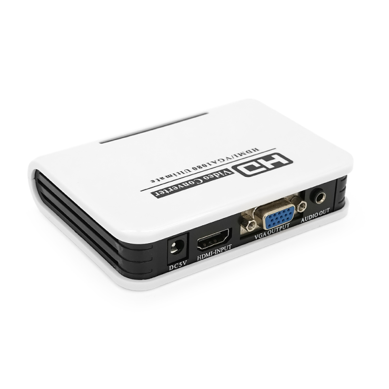 Активний конвертер HDMI (input) на VGA(output)  + Audio Adapter, White, 4K / 2K,