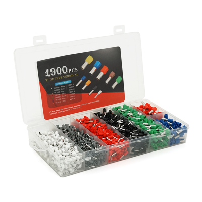 Набір клем/наконечників 1900шт (E0508w-500, E7508g-400, E1008r-350, E1508bl-300, E2508b-300, E4009g-60, E6012r-40)