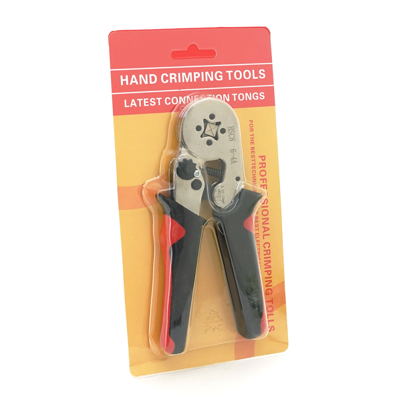 Крімпер HSC8 6-4A для обтиску кабельного накінечника, 0.25-10mm2, Black-red